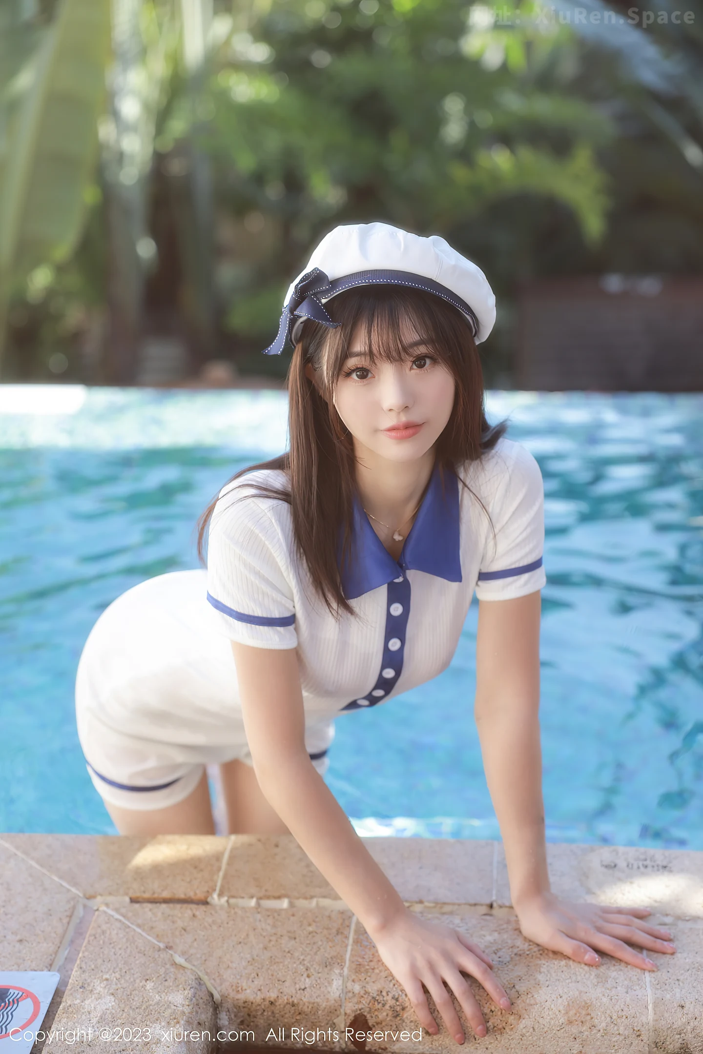 图片[3]-[XiuRen秀人网]2023.05.06 NO.6686 佘贝拉Bella 白色连体短袖制服性感私房写真集-秀人网官方网站